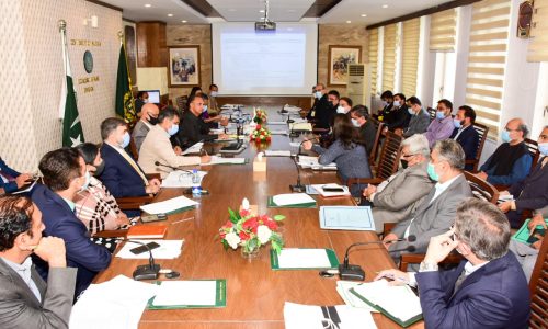 وفاقی وزیر برائے اقتصادی امورجناب عمرایوب خان نے تجارت، اقتصادی، سائنسی اور تکنیکی تعاون پر پاک روس بین الحکومتی کمیشن کے آئندہ اجلاس کے ایجنڈے پر غور کرنے کے لیے ایک اعلیٰ سطحی اجلاس کی صدارت کی